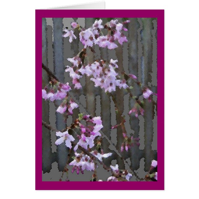 Flowering Cherry Blossoms card (Front)