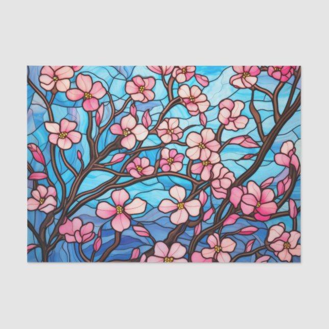 Flowering Cherry BlossomsEffect Decoupage Tissue Paper (Front)