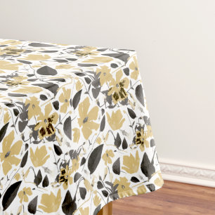 Flowering Clematis Vine Watercolor Floral Tablecloth