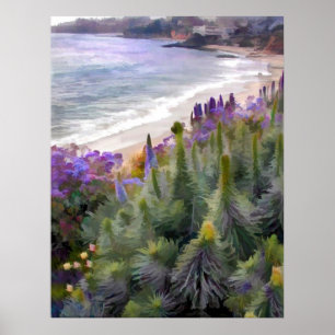 Flowering Coastline Poster