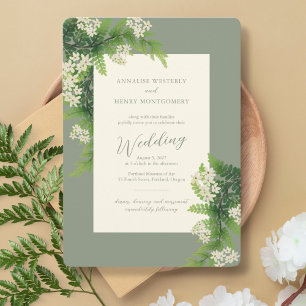 Flowering Ferns Wedding Invitation