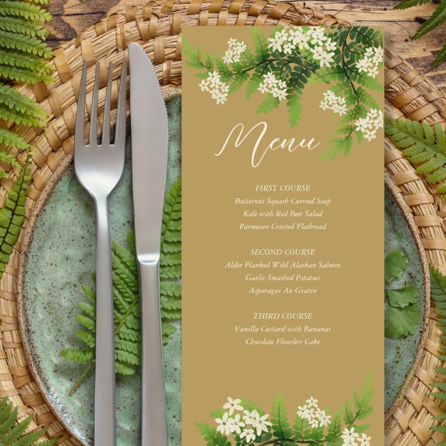 Flowering Ferns Wedding Menu (Creator Uploaded)