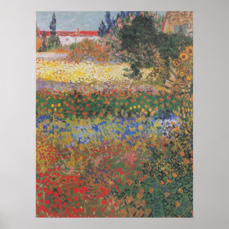 Flowering Garden (1888) by Van Gogh Poster