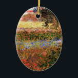 Flowering Garden by Vincent van Gogh Ceramic Ornament<br><div class="desc">Flowering Garden by Vincent van Gogh is a vintage fine art post impressionism landscape nature painting. A view of the gardens with blooming flowers in the spring season. A farm house is in the distance. About the artist: Vincent Willem van Gogh (1853 -1890) was one of the most famous Post...</div>