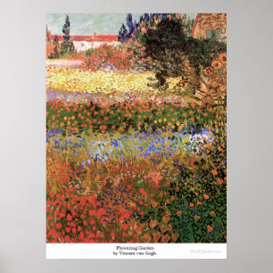 Flowering Garden by Vincent van Gogh Poster