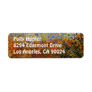 Flowering Garden (F430) Van Gogh Fine Art Return Address Label