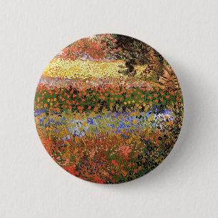 Flowering Garden,Vincent van Gogh. 6 Cm Round Badge