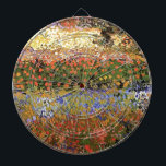 Flowering Garden,Vincent van Gogh. Dartboard<br><div class="desc">Flowering Garden, Vincent van Gogh. Vintage impressionism fine art.   Floral oil painting of a colourful summer flowering garden.</div>