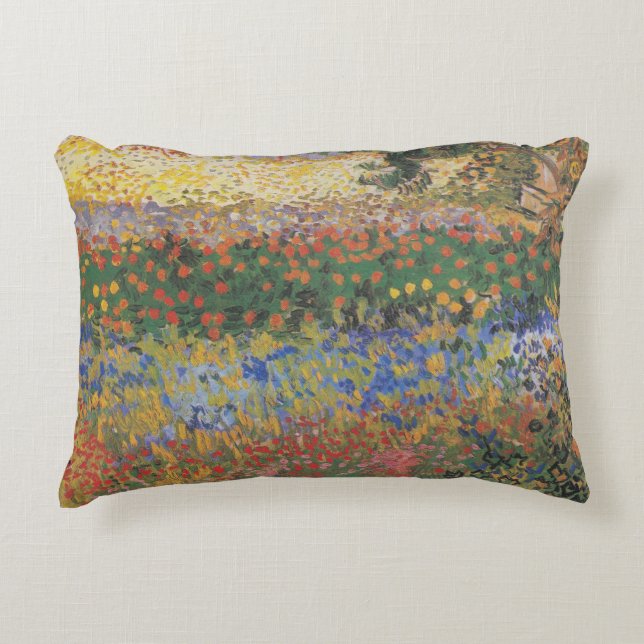 Flowering Garden - Vincent van Gogh Decorative Cushion (Front)