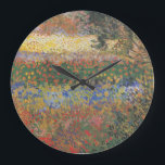 Flowering Garden - Vincent van Gogh Large Clock<br><div class="desc">Flowering Garden - Vincent van Gogh</div>
