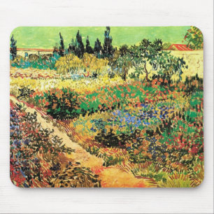 Flowering Garden with Path by Vincent van Gogh Mouse Pad