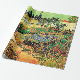 Flowering Garden with Path by Vincent van Gogh. Wrapping Paper