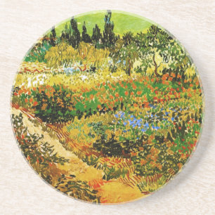 Flowering Garden with Path Van Gogh Fine Art Coaster