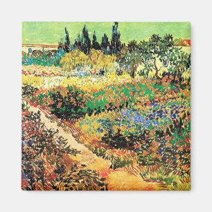 Flowering Garden with Path, Vincent van Gogh Magnet