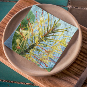 Flowering Ginger Lily Plant Floral Napkin