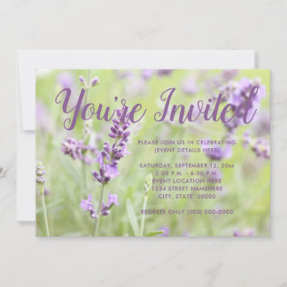 Flowering Lavender Invitation