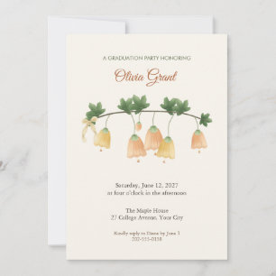 Flowering Maple Graduation Party Invitation
