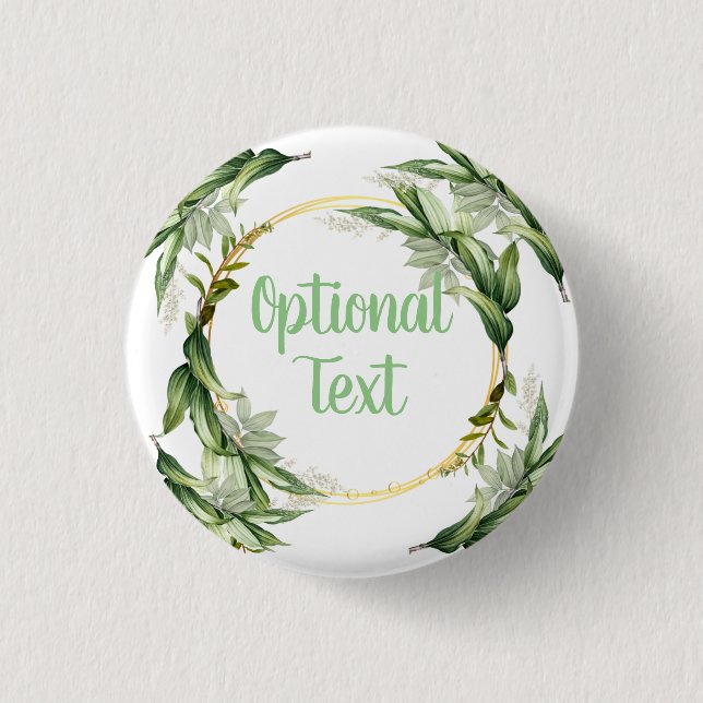 Flowering Olive Tree Branches  3 Cm Round Badge (Front)