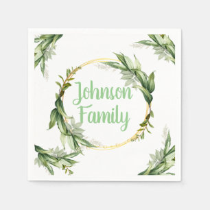 Flowering Olive Tree Branches Napkin