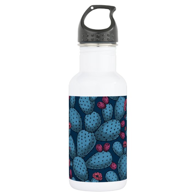 Flowering opuntia 532 ml water bottle (Front)