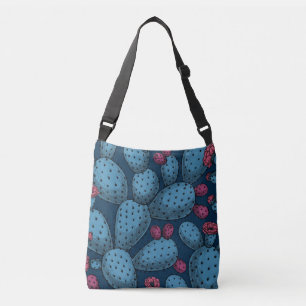 Flowering opuntia crossbody bag