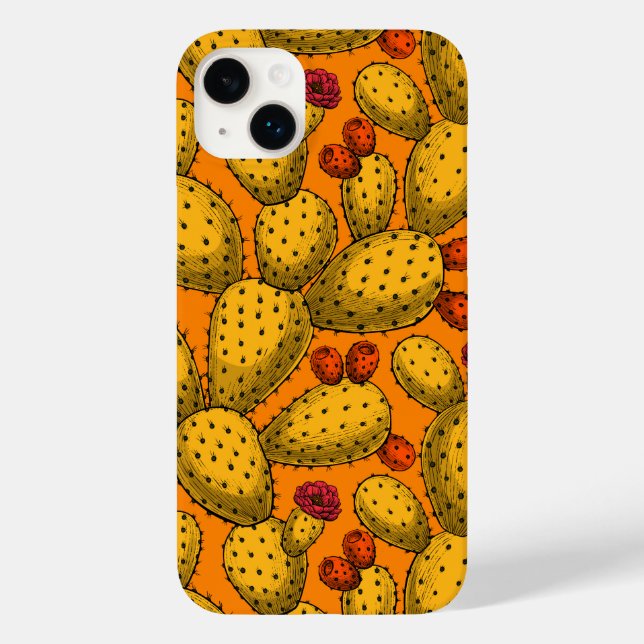 Flowering opuntia in yellow Case-Mate iPhone case (Back)