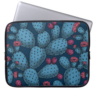 Flowering opuntia laptop sleeve