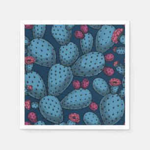 Flowering opuntia napkin