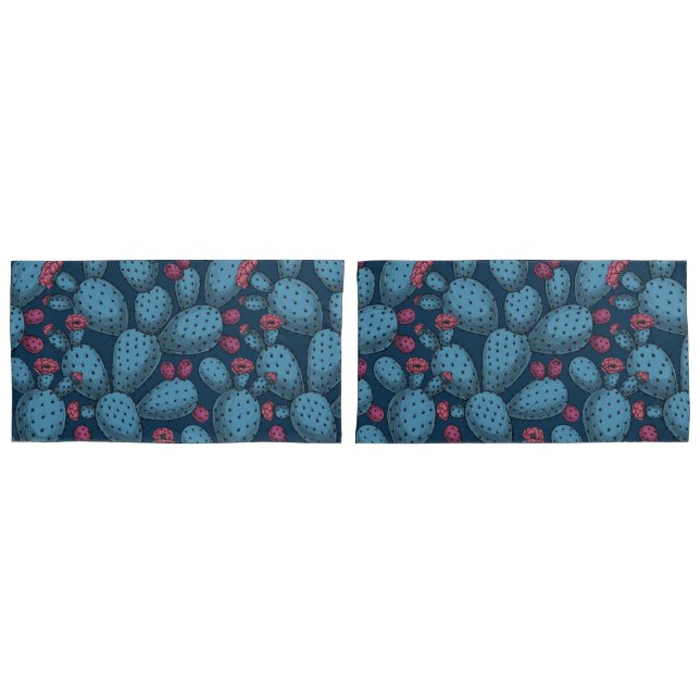 Flowering opuntia pillowcase (Front-Set)