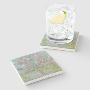 Flowering Peach Tree Stone Coaster