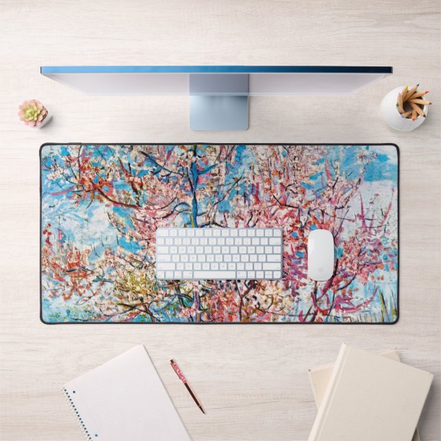 Flowering Peach Tree, Van Gogh Desk Mat (Office 1)