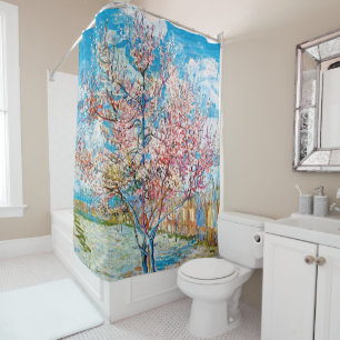 Flowering Peach Tree, Van Gogh Shower Curtain