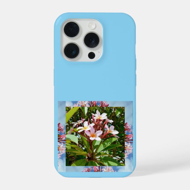 Flowering Pink Frangipani Tree,   iPhone Case (Back)