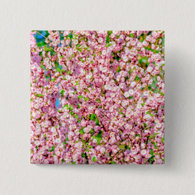 Flowering Plum 15 Cm Square Badge (Front)