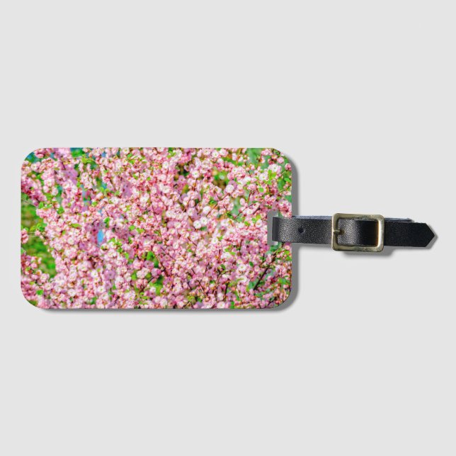 Flowering Plum Luggage Tag (Front Horizontal)