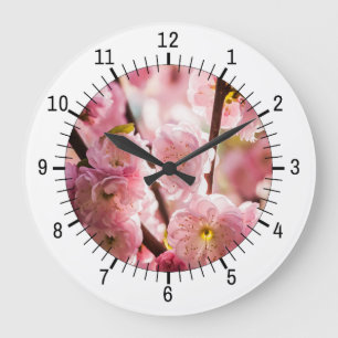 Flowering Plum - Pink Paradize Large Clock