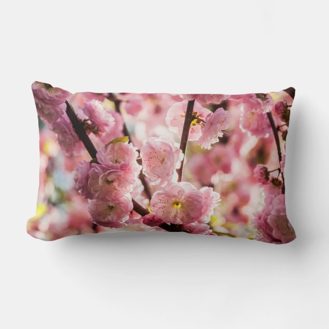 Flowering Plum - Pink Paradize Lumbar Cushion (Front)