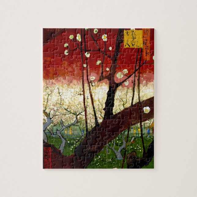 Flowering Plum Tree after Hiroshige by Van Gogh Jigsaw Puzzle (Vertical)
