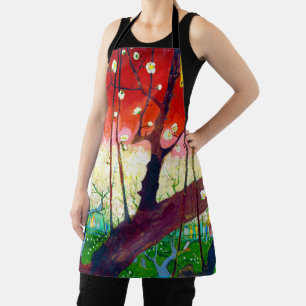Flowering Plum Tree (after Hiroshige), Van Gogh Apron