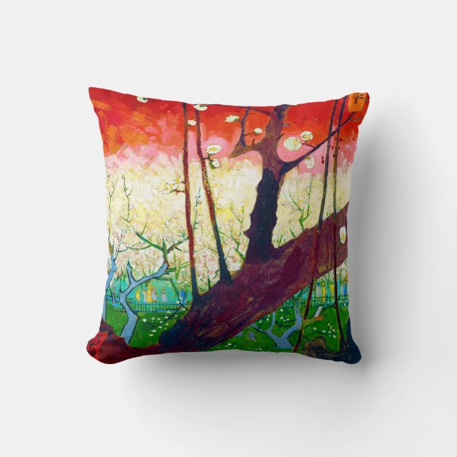 Flowering Plum Tree (after Hiroshige), Van Gogh Cushion (Front)