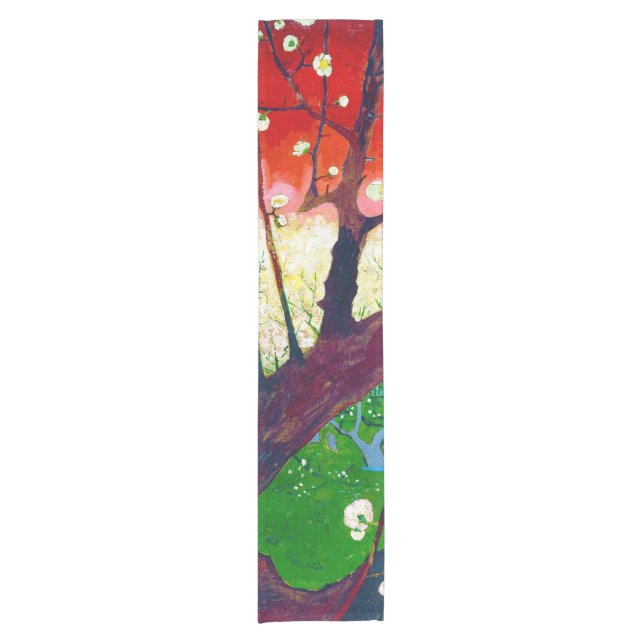 Flowering Plum Tree (after Hiroshige), Van Gogh Short Table Runner (Front)