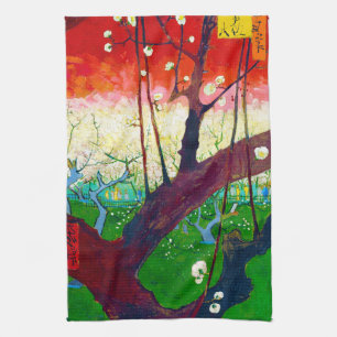 Flowering Plum Tree (after Hiroshige), Van Gogh Tea Towel