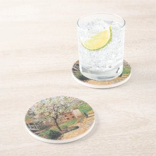 Flowering Plum Tree, Eragny Camille Pissarro   Coaster