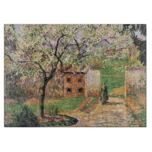 Flowering Plum Tree, Eragny Camille Pissarro Cutting Board