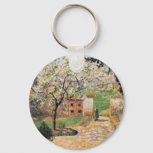 Flowering Plum Tree, Eragny Camille Pissarro   Key Ring