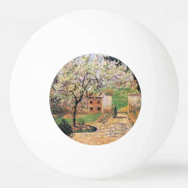 Flowering Plum Tree, Eragny Camille Pissarro   Ping Pong Ball (Front)