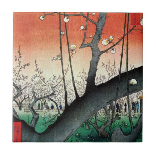 Flowering Plum Tree, Hiroshige Ceramic Tile