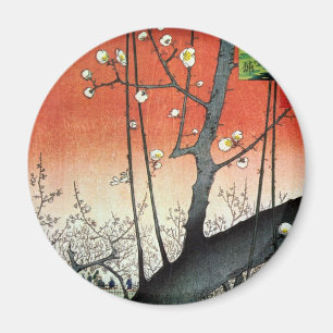 Flowering Plum Tree, Hiroshige Magnet