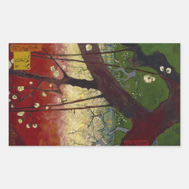 Flowering plum tree Sticker (Front)