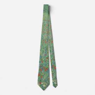 Flowering Poppies - Gustav Klimt Tie